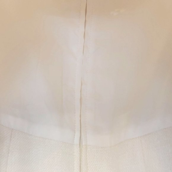 Pab Ltd RARE 60s Cream Black Faux Leather Accented Button Back Dress Size Small - Picture 5 of 12